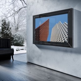 Зеркальный телевизор TELE-ART Crystal Frame Q55Q9B-BL
